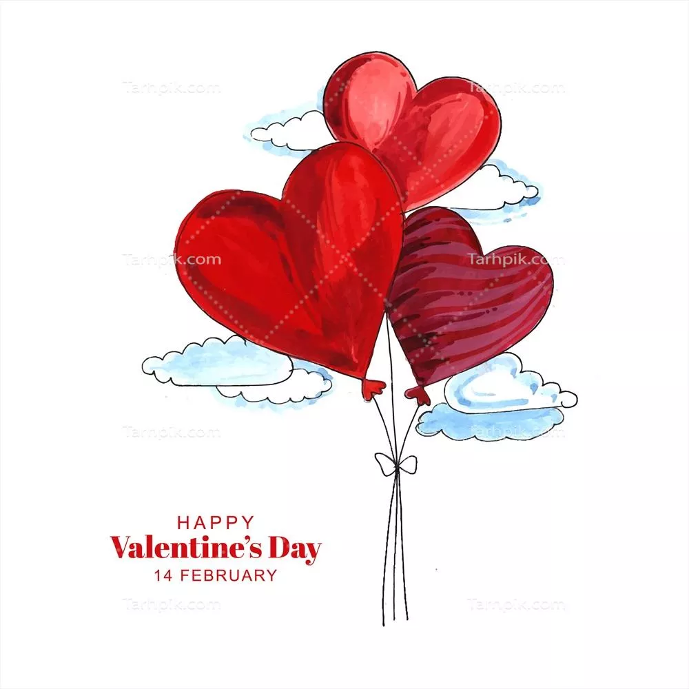 طرح پس زمینه زیبای کارت تبریک روز ولنتاین - تصویر وکتوری خاص