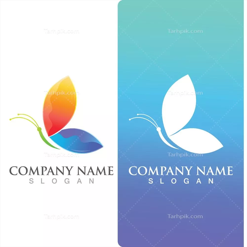 وکتور طراحی آیکون زیبایی با الهام از پروانه