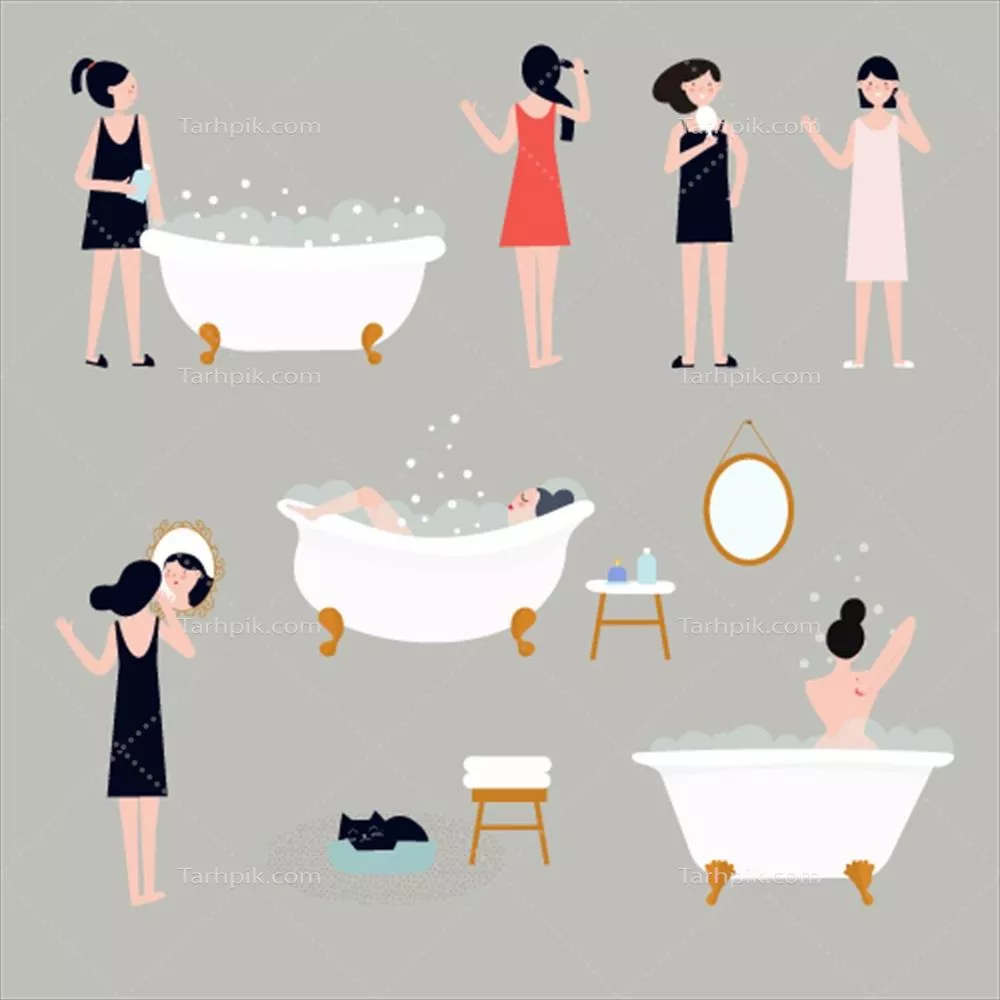 دستگاه زیبایی و بهداشت: مجموعه ای از اقدام های بهداشتی با طراحی وکتور