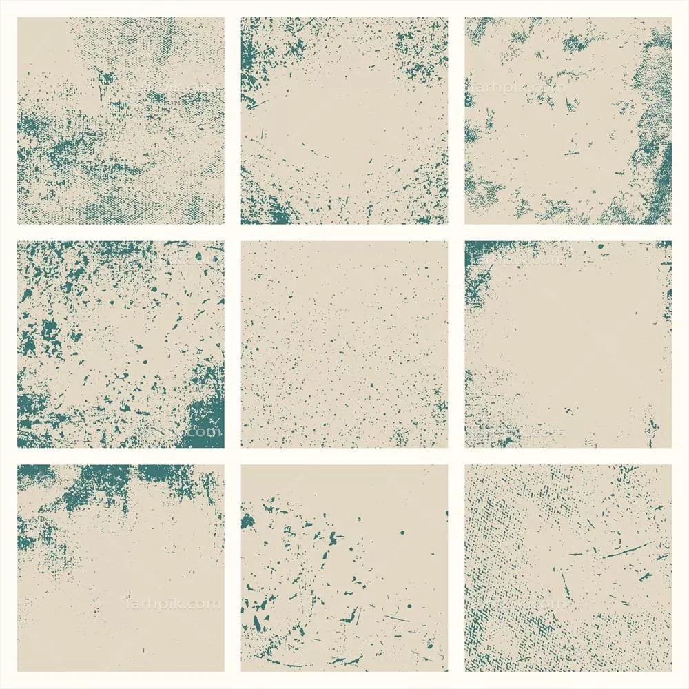 مجموعه وکتور بافتهای با طراحی گرانج و آسیبدیده به رنگ بژ