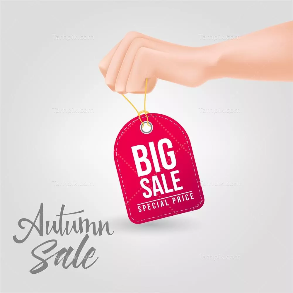 طراحی برچسب فروش ویژه با قیمت پایین و نگهداری در دست | وکتور خلاقانه