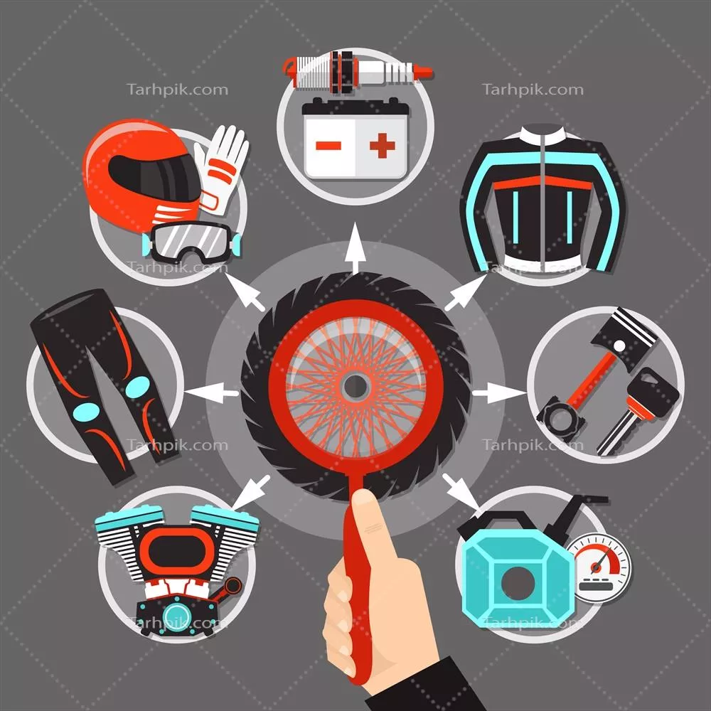 وکتور آیکون های دایره ای دوچرخه - طراحی و ایجاد آیکون های گرافیکی