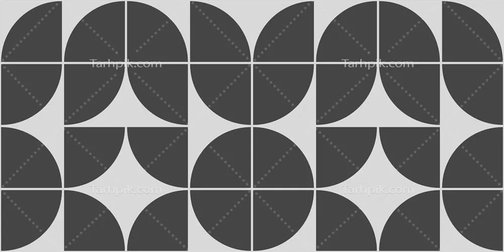 وکتور پس زمینه هندسی با شکل های منحنی سیاه و سفید و طراحی رتو