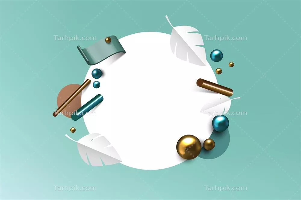 وکتور بنر خالی با اشکال هندسی و اثر سه‌بعدی - طراحی و گرافیک