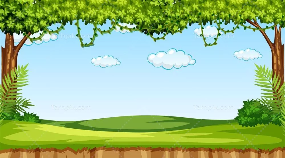 تصویر وکتور از منظره روزانه پارک طبیعی خالی