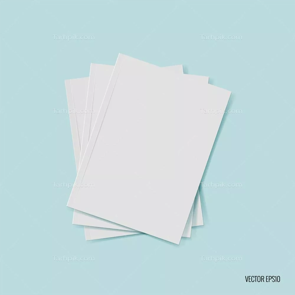 کاغذ خالی، دسته ورق های وکتور برای طراحی و نوشتن