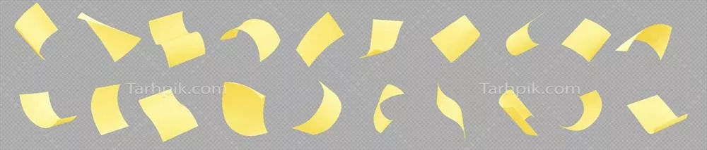 وکتور ورقهای کاغذی خالی و صفحات مستند برای تهیه یادداشتها و طراحیهای گرافیکی