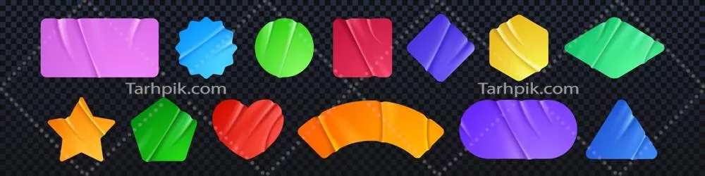 وکتور برچسبهای کاغذی خالی - قیمتگذاری و چسباندن برچسبها