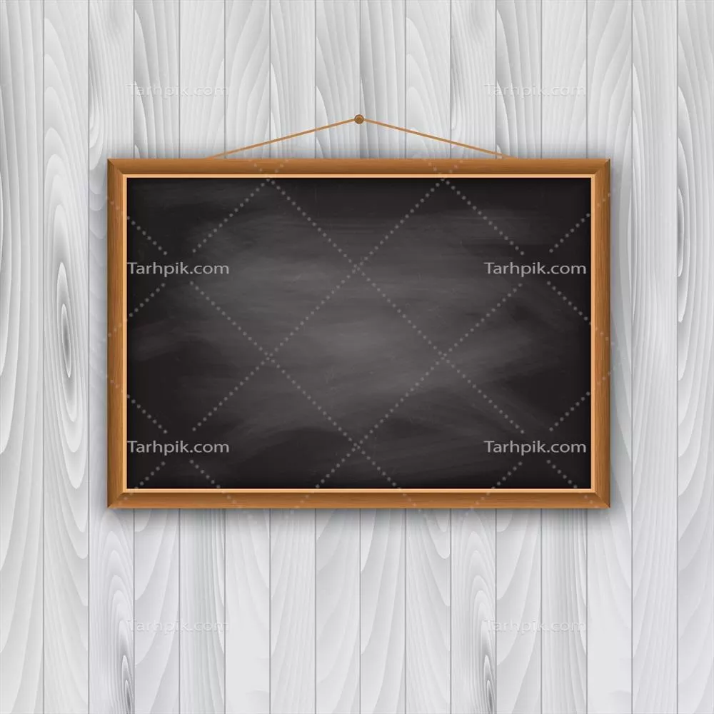 وکتور قاب عکس خالی بر روی دیواری چوبی با بافت طبیعی و گرم