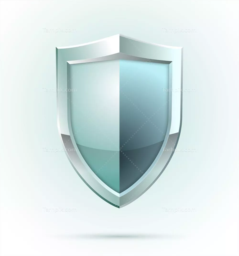 آیکون وکتوری سپر امنیتی خالی و مینیمالیستی