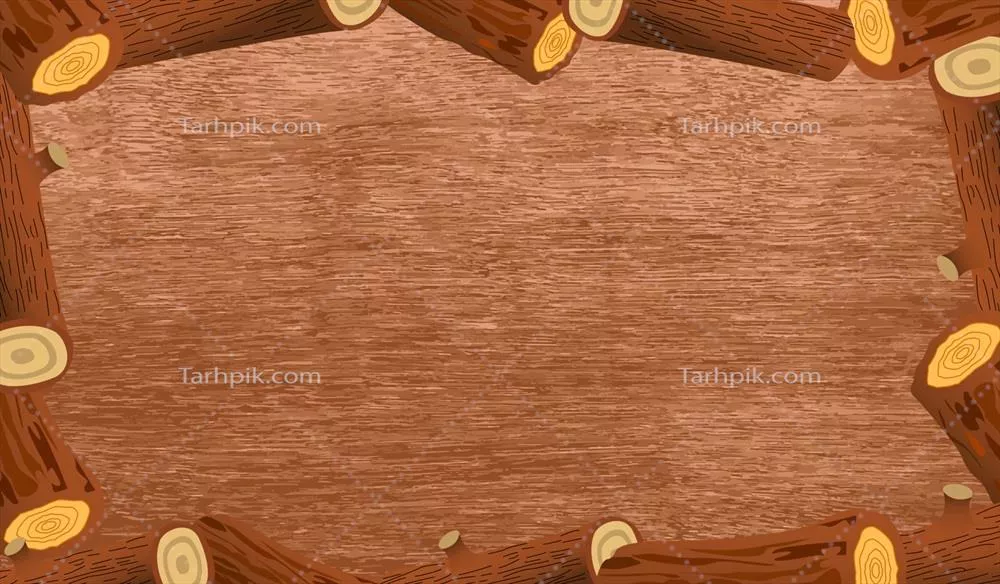 وکتور تکه چوب با پسزمینه شاخههای برشخورده برای فضای خالی نگهداری