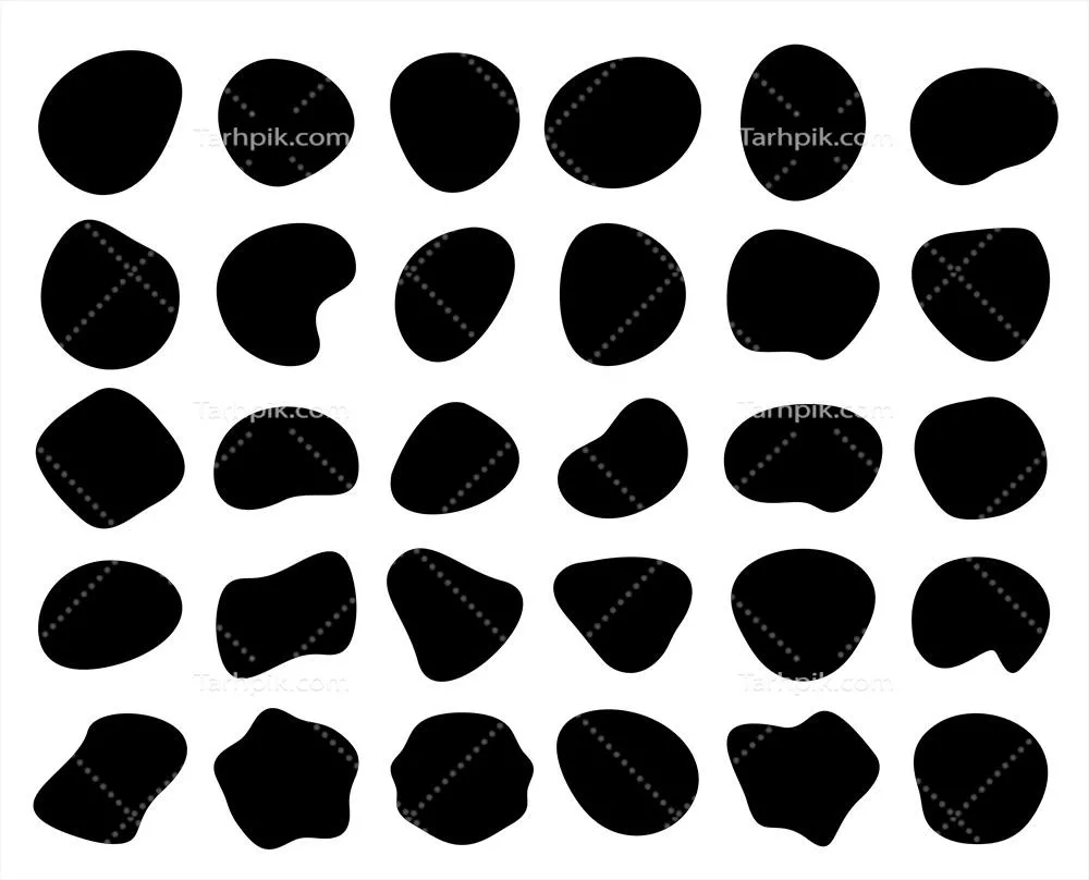 وکتور ست تصاوير سايهدار لايهاي مشكلي هالهاي سياه و ذرات تصادفی