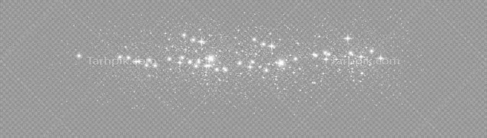 وکتور افکت نوری زیبای گرد و غبار آبی با درخشش زرد و جرقههای سوسو زننده