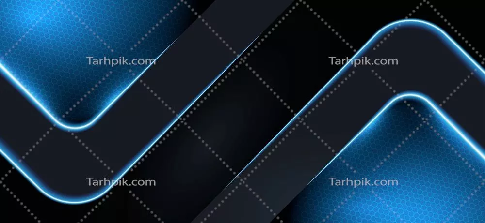 وکتور الگوی مش هندسی تودرتو با نورهای آبی و شکل شش ضلعی