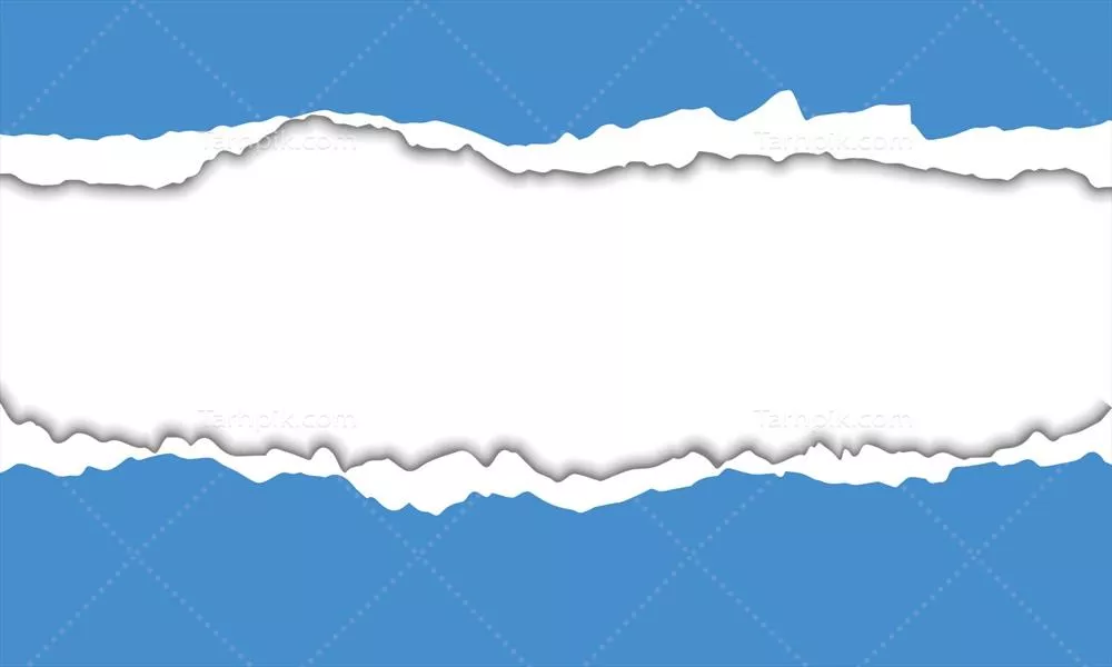 وکتور پسزمینه کاغذی به رنگ آبی با پارگیهای زیبا و خلاقانه