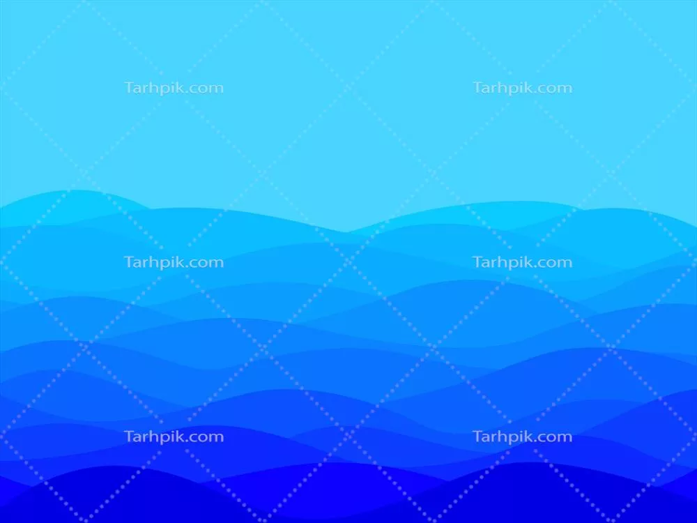 الگوی پس‌زمینه وکتور با خطوط آبی موج و عمق دریا