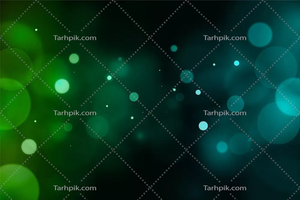 پس‌زمینه بکه‌ای سبز محو با درخشش و جلوه‌های بصری وکتور