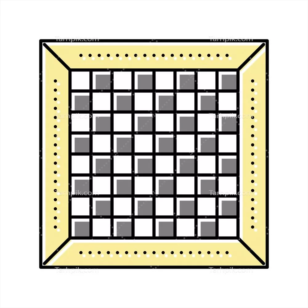 آیکون رنگی وکتور تخته شطرنج با طراحی زیبا و جذاب