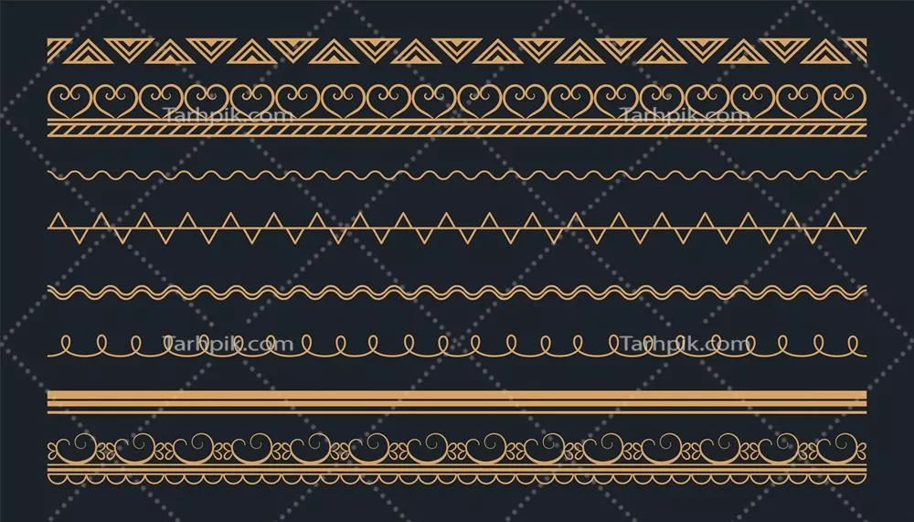طراحی وکتور ست مرزهای بوهو و قومی به صورت پیوسته و مداوم