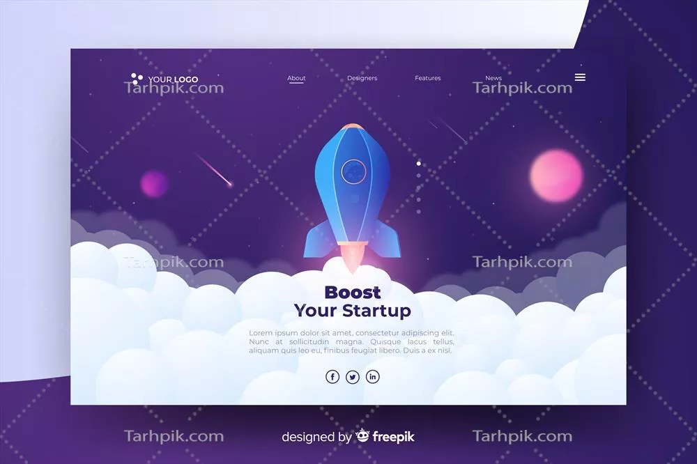 افزایش قدرت صفحه فرود استارتاپ خود با طراحی وکتور موشک