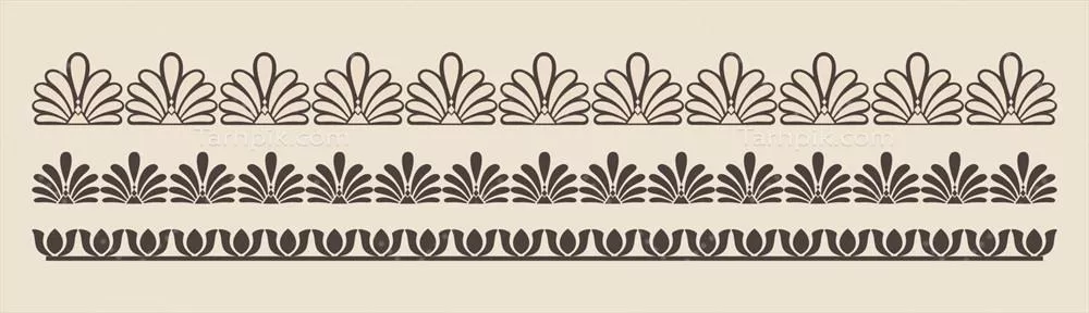 طراحی حاشیهای شرقی با الگوی عربسک به فرمت وکتور EPS 10