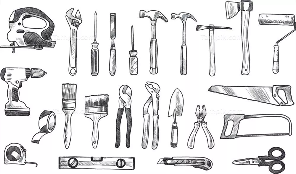وکتور ابزارهای ساخته شده در خانه: اشکال و طراحیهای کاربردی و سرگرمکننده