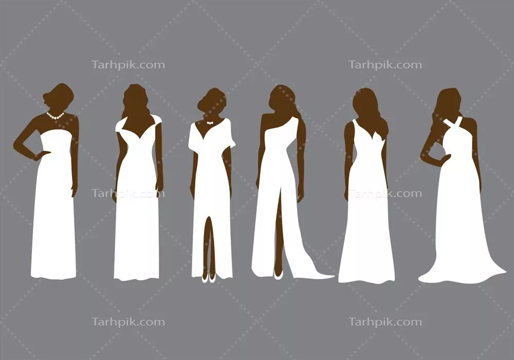 وکتور زینت عروس: زیبایی و elegance دختران هم Bridesmaid با لباسهای جذاب