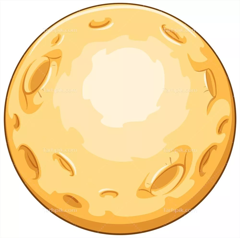 وکتور ماه کامل درخشان بر روی پسزمینه سفید