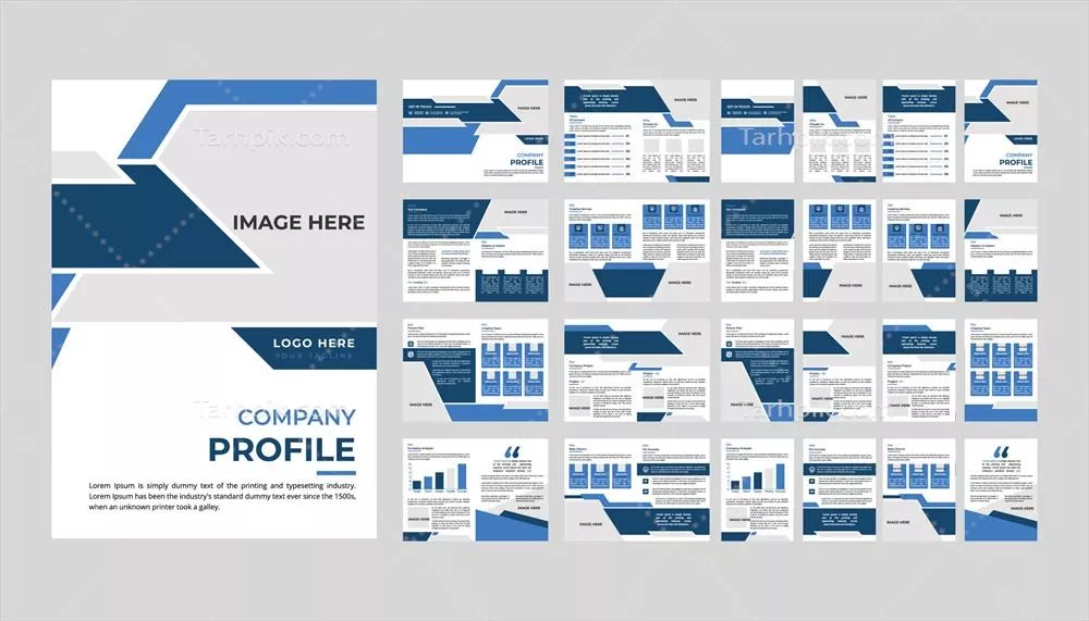 وکتور طراحی خلاقانه ست بروشور چندمنظوره برای استفادههای مختلف