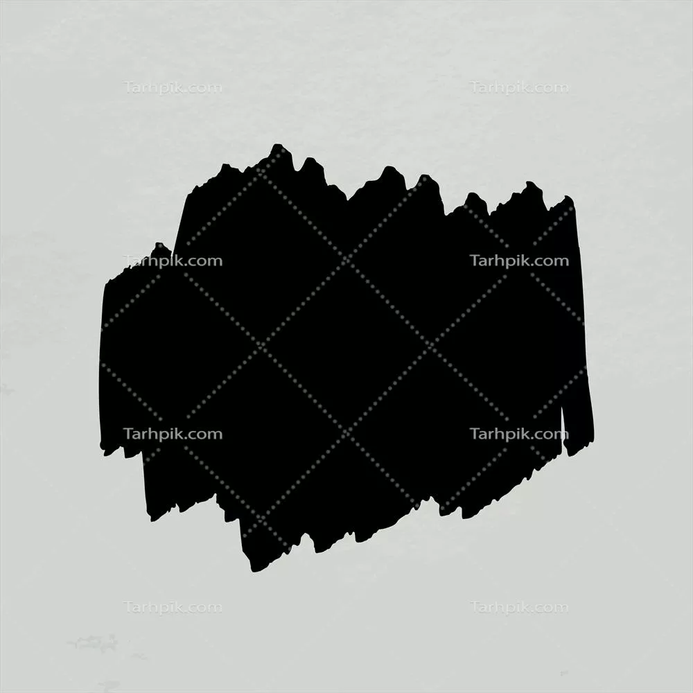 بنر وکتور ضربه قلم مو سیاه با طراحی گرافیکی اسکیچ