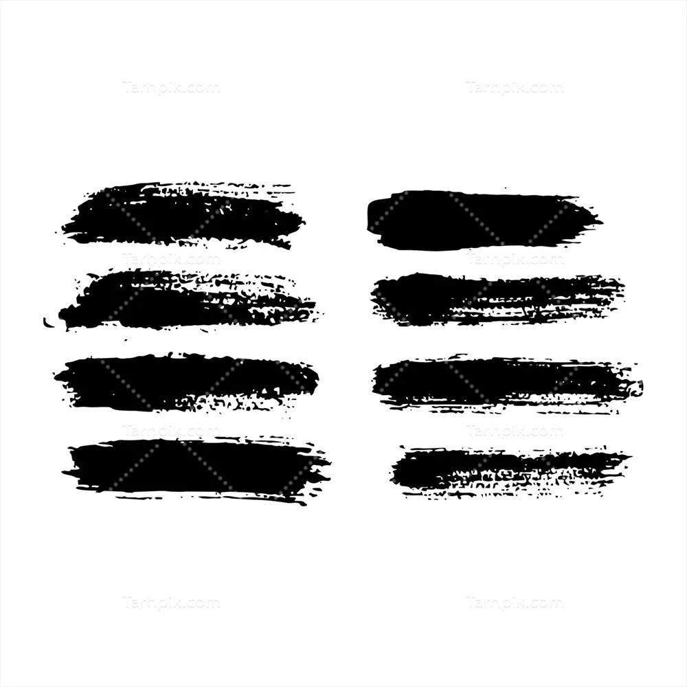 وکتور ست طیفهای رنگی با برجستگیهای قلم موی طراحی و اثرات گرانج