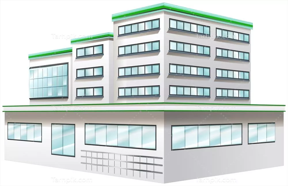 وکتور طراحی معماری بیمارستان: به تصویر کشیدن ساختار و جزئیات آن