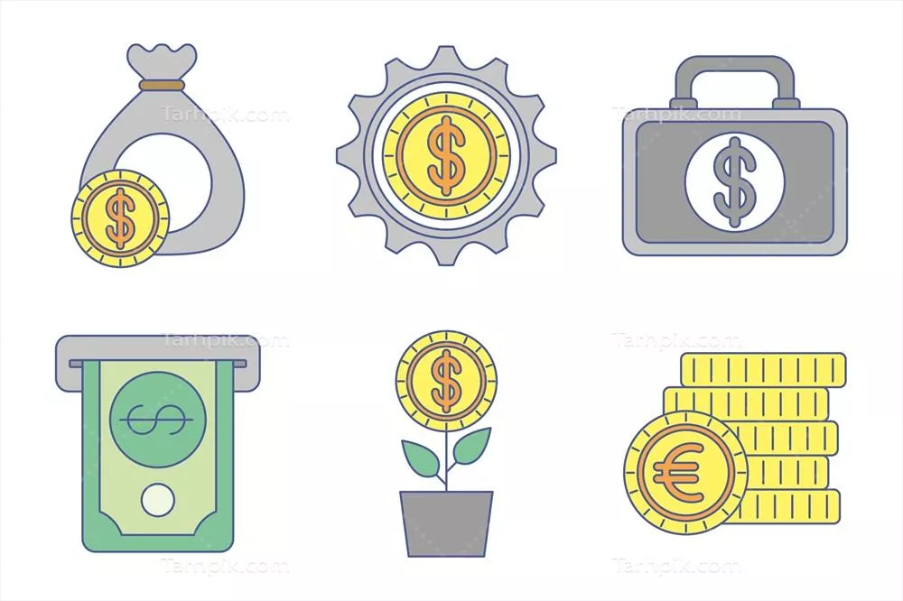 آیکن های وکتور تعویض ارز با طراحی متفاوت و جذاب