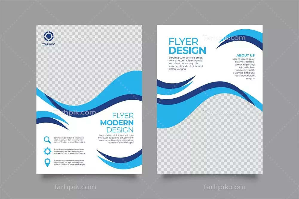 وکتور طراحی و قالب بروشور تجاری و طرح فلایر در اندازه A4