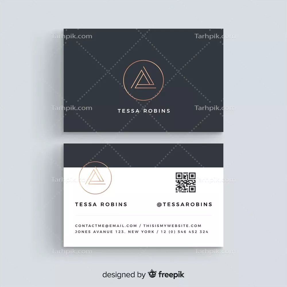 قالب کارت ویزیت با دو طراحی منحصر به فرد و وکتور با کیفیت بالا