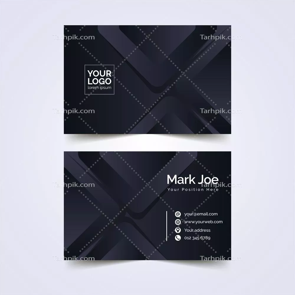 الگوی کارت ویزیت با طراحی انتزاعی و مدرن به سبک وکتور