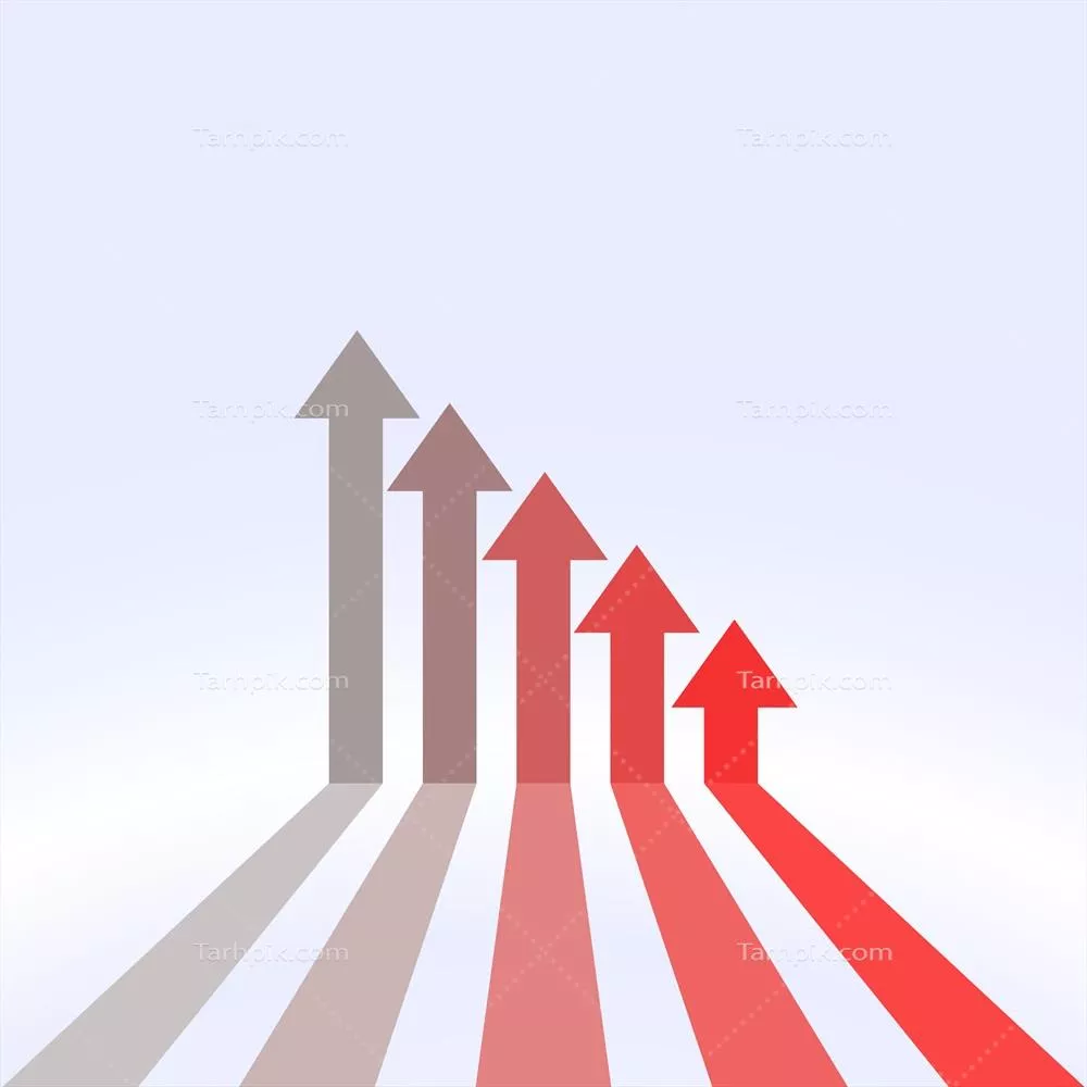 زمینه وکتوری مفهوم سقوط کسب و کار با پیکان قرمز