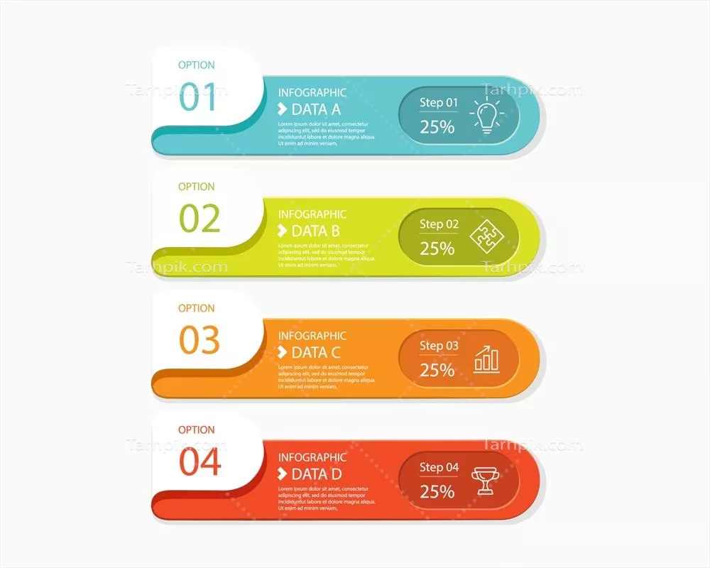 مجموعه اینفورگرافیکهای تجاری با طراحی وکتور، قابل ویرایش و مقیاسپذیر EPS 10