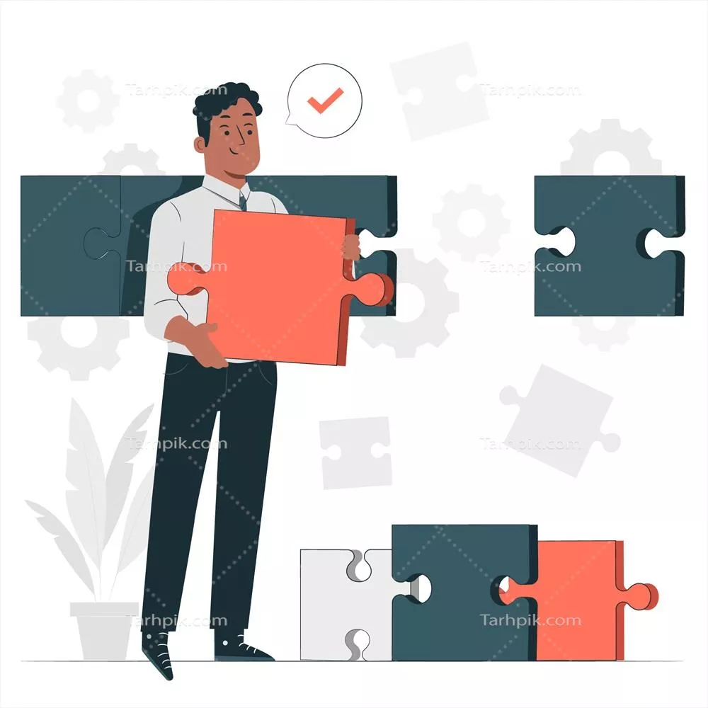 تصویرسازی مفهومی راهحلهای کسب و کار با کیفیت بالا - وکتور