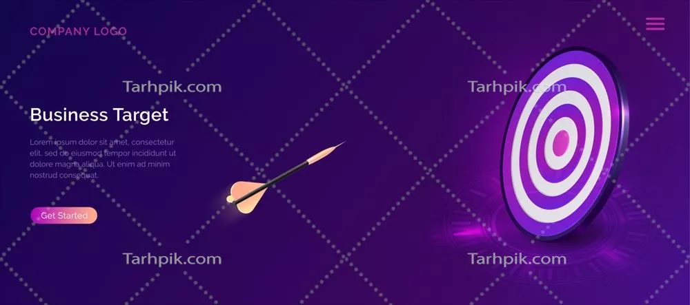 وکتور تخته دارت ایزومتریک با تیرک برای هدف گذاری در تجارت