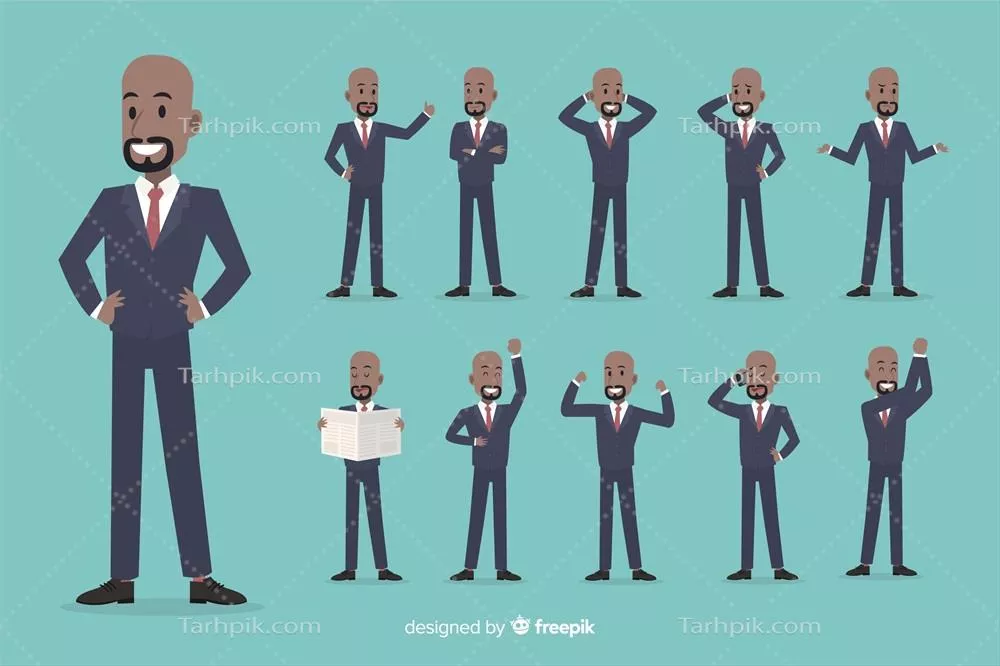 مجموعهٔ وکتور کسبوکار با حالات مختلف برای مشاغل و تجارت