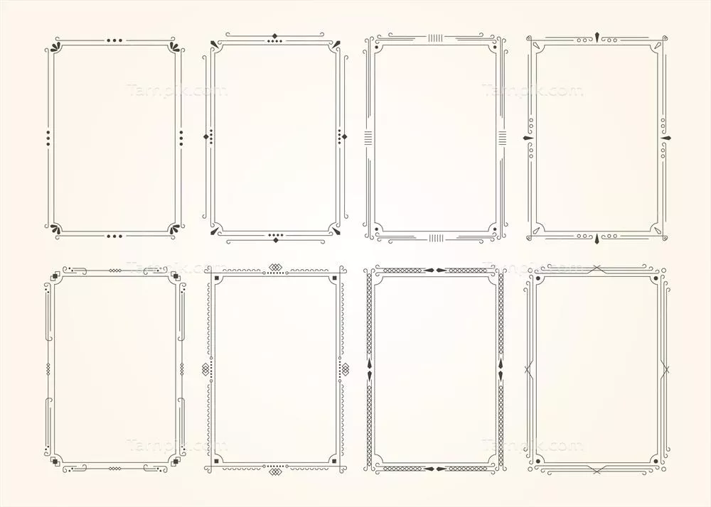 فریم تزئینی خوشنویسی و وکتورهای مرتبط با آن