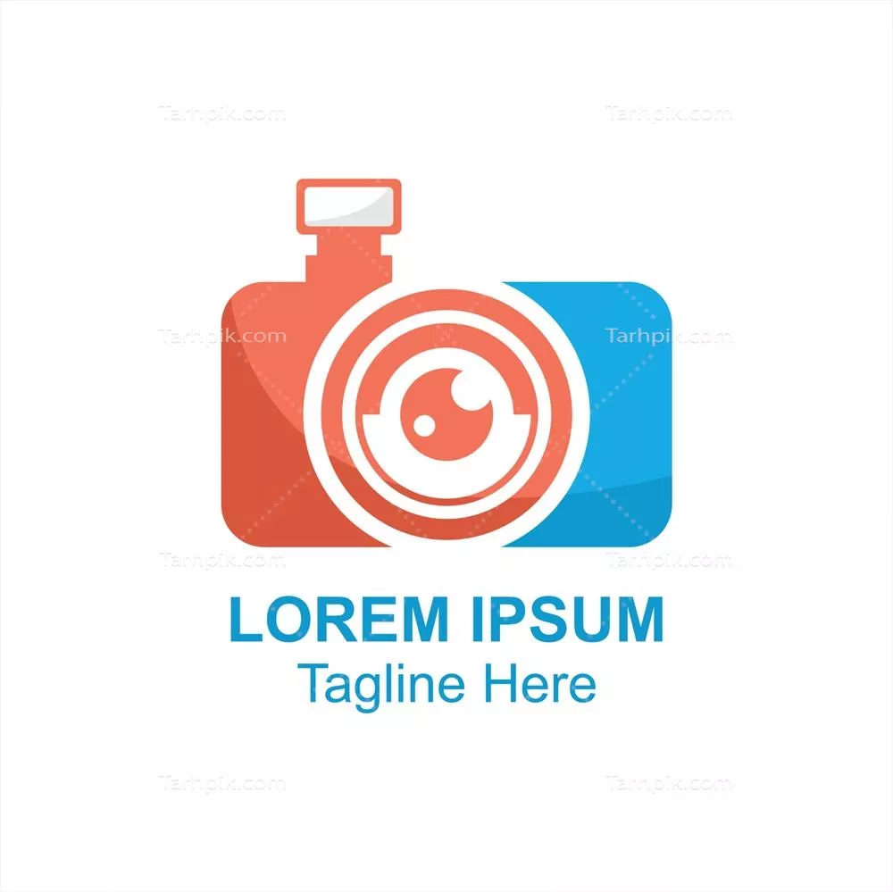 تصویر وکتور لوگوی دوربین با طراحی خاص و زیبا