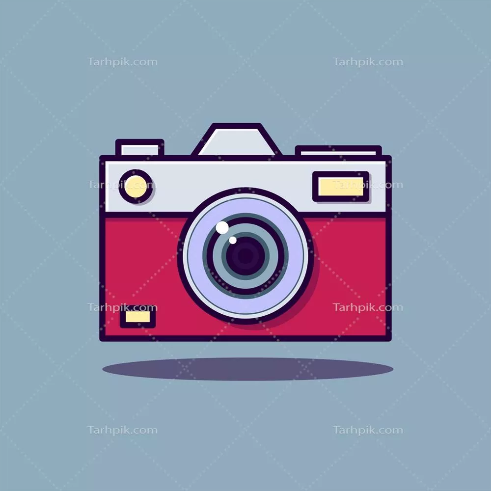 آیکون دوربین وکتور - شیء ایزوله شده برای طراحی گرافیکی