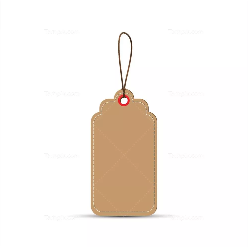 وکتور برچسب قیمت مقوایی روی پسزمینه سفید برای استفادههای تجاری و تبلیغاتی