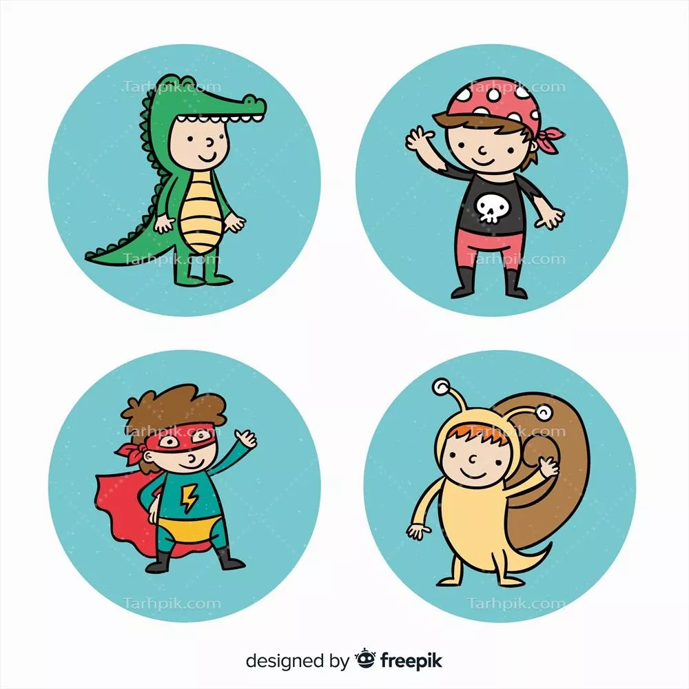 کارناوال: شخصیت‌های پوشیده در لباس‌های شگفت‌انگیز و جذاب - وکتور