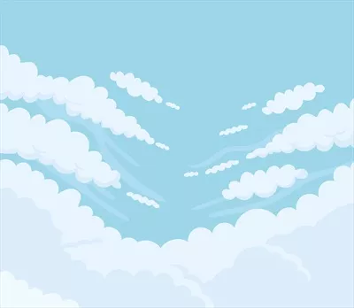 وکتور کاریکاتور با آسمان روشن و پرانرژی برای خلق حس شادابی