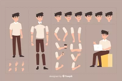طراحی حرکت کاراکترهای کارتونی با استفاده از وکتورهای گرافیکی