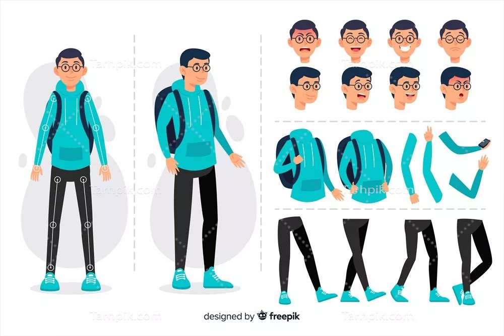 طراحی حرکت شخصیت کارتونی با استفاده از وکتور و تکنیکهای نوین