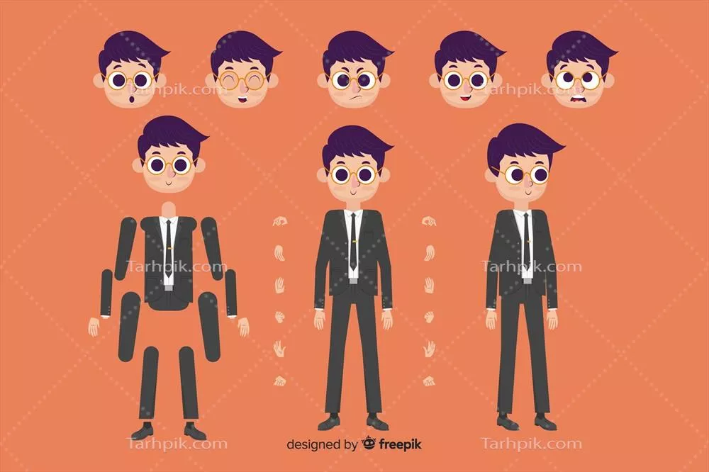 طراحی حرکت شخصیت کارتونی با استفاده از وکتورهای گرافیکی